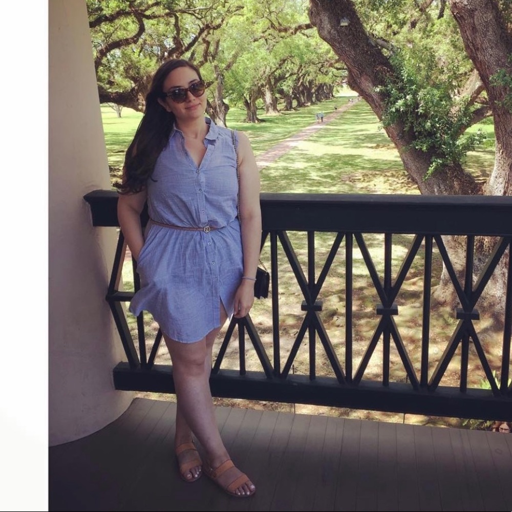 Zara striped button up dress